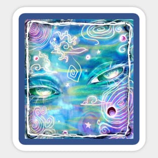 Iridescent Sky Eyes Sticker